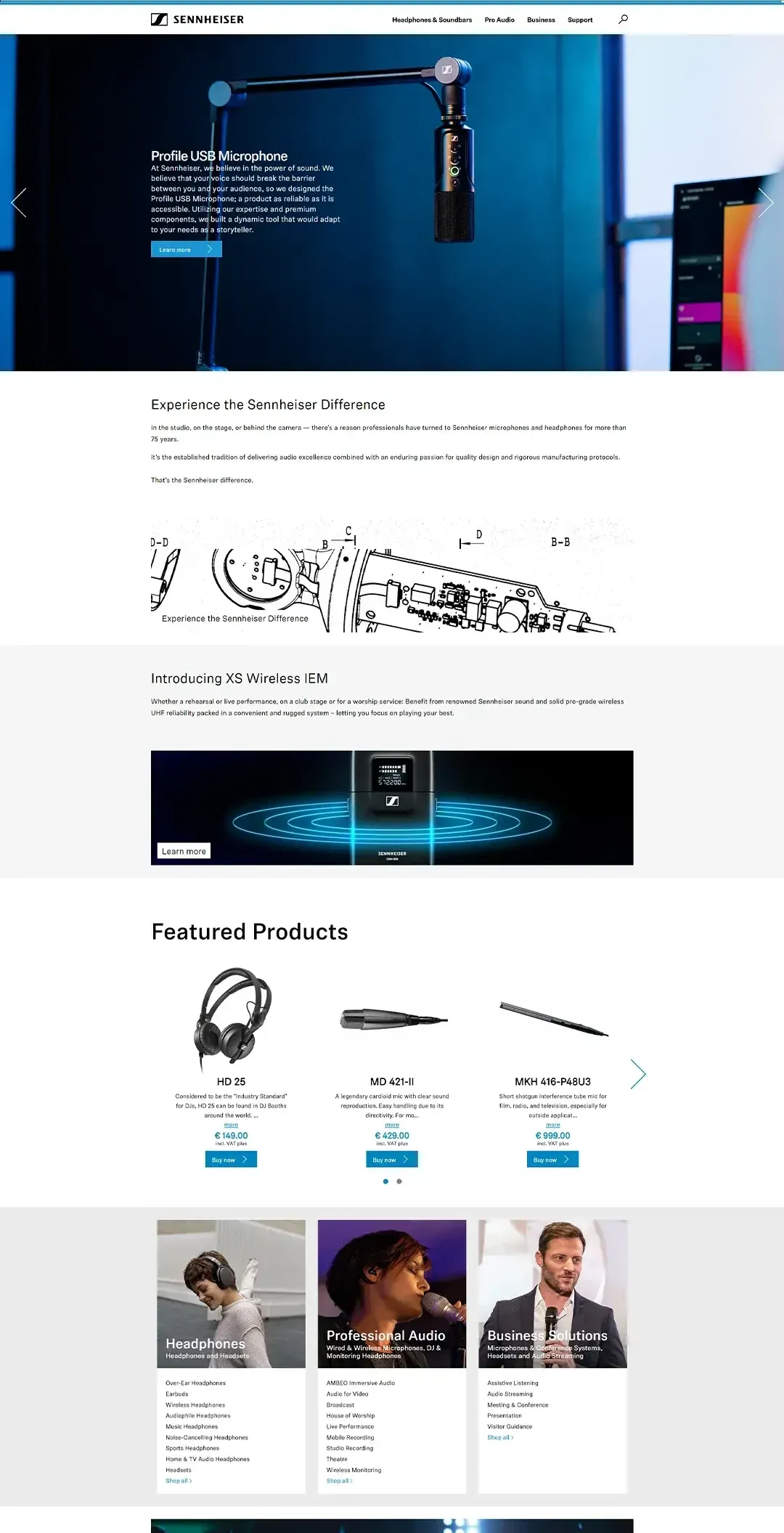 Screenshot der alten Website
